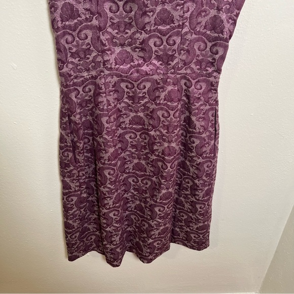 Jack. Sleeveless Dress Purple Sparkle Floral 4 - Picture 9 of 11